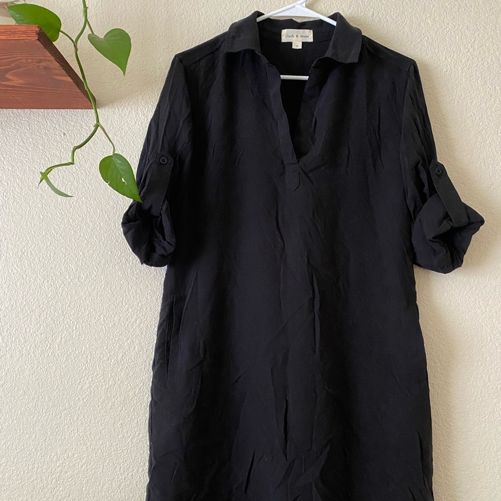 Cloth & Stone Black Dress w/pockets!